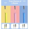Pikkukuva 4 / 5: Mekaniikan näppäimistö kierteinen kaapeli Wire Type C - USB-kaapeli Pilot Coiling -kaapeli pelikäyttöön tarkoitettujen näppäimistöjen lisävarusteille, vaaleanpunainen