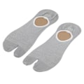 Miniatyrbilde 5 av 5: 2x1 Par Mannlige Split 2 Tå Flip Flop Sokker Tabi Sokker Sports Ankelsokker Lett Grå