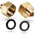 Miniatyrbilde 1 av 4: Gassadapter 1/2\" Hunn Kvinnelig X 1/4\" Hunn Mannlig - Gasslange Adapter Laget Av Kobber, Overgang 1/2\" Høyre Intern Gjenger Til 1/4\" Venstre Ekstern Gjenger Fo