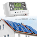 Miniatyrbillede 2 af 5: PWM Intelligent Solcellederegulator med LCD-skærm, USB-udgang, 12V 24V 10A (KYZ-20A)