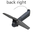 Miniatyrbillede 5 af 5: E58 JY019 RC Quadcopter Reservedele Aksearme med Motor & Propel til FPV Drone Ramme Dele Udskiftning