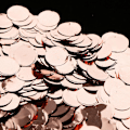 Miniatyrbillede 3 af 5: Rosaguld Metalisk Folie Glimmerende Rundt Bord Konfetti Scatter Bryllup Deco