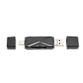 Miniatyrbild 2 av 5: 3-i-1 minneskortsläsare USB C USB 2.0 Micro USB Bärbar lagring med 3 kontakter