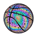 Miniatyrbillede 1 af 4: PU Glødende Basketball Træningsudstyr Gløder I Mørket Til Piger Drenge Stil I