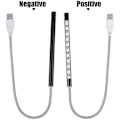 Miniatyrbillede 4 af 5: Led Usb Lys Natlampe Lys Til Laptop Tastatur Lys Svanehals Lys Computer Lys Stick Dæmpbar Berøringskontakt (sort)