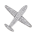 Miniatyrbilde 3 av 5: Håndlaget Fly Broche Kragepin Corsage Mote Krystall Badge Smykker Sølv
