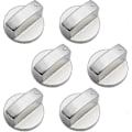 Miniatyrbilde 1 av 4: 6 stk Universelle Metallkontrollknapper Gasskomfyrknapper 6mm Universelle Kontrollknapper Komfyrknapper For Gass