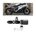 Miniatyrbilde 1 av 5: Eksosrør for Yzf-r6 Gsx-r Motorsykkel Dobbel Utgang Eksos Halerør Dempere