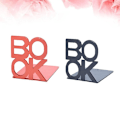 Miniatyrbillede 3 af 3: 4 stk. Kreative Bogbogmærker Bogstøtter Elegant Bogstativ Simpel Metal Bogreol Bogopbevaringsstativ (Sort og Rød 2 stk. For Hver)