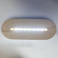 Miniatyrbillede 2 af 5: LED Natlampe Træbase Holder Display Stativ Til Krystaller Klar Hvid