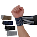 Miniatyrbild 2 av 5: 2x Elastiska handledsstöd Sport Handskydd Bandage Remmar Skydd Svart
