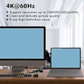 Miniatyrbilde 4 av 5: DisplayPort KVM-bryter, 4k@60hz Dp Usb-bryter for 2 datamaskiner, deling av tastatur, mus, skriver og Ult