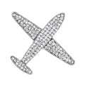 Miniatyrbilde 4 av 5: Håndlaget Fly Broche Kragepin Corsage Mote Krystall Badge Smykker Sølv
