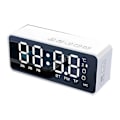 Pikkukuva 1 / 4: Langaton Bluetooth-kaiutin FM-radio Ääniboksi Työpöydän herätyskello Subwoofer Musiikkisoitin TF-kortti Bassokaiutin (Valkoinen)