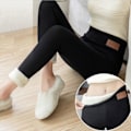 Miniatyrbild 5 av 5: Dam Fleecefodrade Varma Leggings Tjocka Strumpbyxor Vinter Varma Uppvärmningsbyxor 2xl