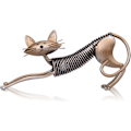 Miniatyrbillede 1 af 4: Kattemetal skulptur håndlavet ornament moderne stil kreativ dekorativ element hjem ornament dekoration