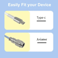 Pikkukuva 5 / 5: Mekaniikan näppäimistö kierteinen kaapeli Wire Type C - USB-kaapeli Pilot Coiling -kaapeli pelikäyttöön tarkoitettujen näppäimistöjen lisävarusteille, vaaleanpunainen