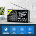 Miniatyrbillede 2 af 3: Bærbar DAB-radio - Bluetooth Stereo DAB - DAB+ Digitalradio - FM med 1200mAh Genopladeligt Batteri - LCD-skærm - Dobbelt Alarm og 3,5 mm Hovedtelefon J