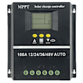 Miniatyrbillede 1 af 5: Pwm 100a 12v 24v 36v 48v Auto Solpanel-laderegulering