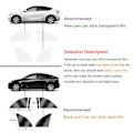 Miniatyrbillede 2 af 4: Sort TPU Bilkrop Beskyttelsesfilm Usynlig Til Tesla Model 3/Y 2017-2023 Forreste Bageste Dør Udvidet Transparent Bilbeklædningssæt