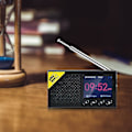 Miniatyrbillede 3 af 3: Bærbar DAB-radio - Bluetooth Stereo DAB - DAB+ Digitalradio - FM med 1200mAh Genopladeligt Batteri - LCD-skærm - Dobbelt Alarm og 3,5 mm Hovedtelefon J