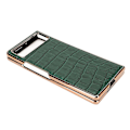 Miniatyrbild 2 av 5: Fällbart Telefonfodral för Xiaomi MIX Fold 2 Nano Läder Krokodilmönster Repskyddande Telefonskydd