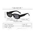 Miniatyrbillede 5 af 5: Retro Millionær Solbriller Til Kvinder Mænd Hip Hop Sort Mode Oversize Firkantede Solbrille Rammer Uv400 Beskyttelse