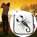 Miniatyrbillede 3 af 5: Universal Golf Mallet Putter Cover Firkantet Hoveddækning Magnetisk Lukning Beskyttelse Skorpion Hvid