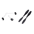 Miniatyrbillede 2 af 3: Forreste & Bageste Landehjul og Propeller til Wltoys F949 RC Fly Dele