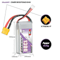 Miniatyrbilde 4 av 5: Gaoneng GNB 7.6V 1300mAh 60C 2S LiPo Batteri XT30 / XT60 Plugg for RC Drone