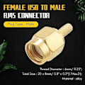 Miniatyrbillede 2 af 5: 5 stk. SMA Han-stik lige krympe RG316 RG174 RF adapter stik