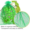 Miniatyrbilde 2 av 5: 50 stk. Druebeskyttelsespose Organzapose med snor 30x20cm
