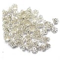 Miniatyrbillede 3 af 3: 7x50 stk Sølvhvide Forgyldte Metal Krone Perlehatte 6x5 mm