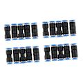 Miniatyrbillede 4 af 4: 40x Push-to-Connect Fittings Pneumatisk Lige Connector Luft Slange