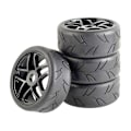 Miniatyrbilde 3 av 4: 4 stk 1/8 Buggy Dekk med Felger 17mm Hex Drive Nav For RC Offroad Bil Hpi Traxxas Dekk Tilbehør