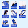 Miniatyrbilde 4 av 5: Prislappmaskin med 8 sifre, håndholdt prislapper, datomaker, prising med 10 stk. prislapper for kontor, butikk, dagligvarebutikk, organisering