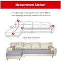 Miniatyrbild 5 av 5: Soffaöverdrag Elastiskt Stretch Soffaöverdrag Set 3-sits för L-formad Soffa (Grå)