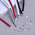 Miniatyrbild 3 av 3: 20 st Multifärgade 3mm Konstläder Snöre Mocka Snöre med 100 st Silver Snöreändar för DIY Armband Halsband Tillverkning Snöre Rep (Slumpmässig Färg)
