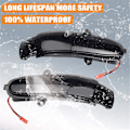 Miniatyrbilde 4 av 5: Dynamisk LED Bakspeil Side Speil Blinklys Indikatorlys Svingsignal Lampe For C W203 T-modell Cl203