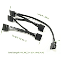 Miniatyrbilde 3 av 5: 4-pins IDE 1 til 5 SATA 15-pins Harddisk Strømforsynings Splitterkabel for DIY PC Server 18AWG 4-pins til 1