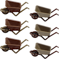 Pikkukuva 2 / 3: 6 kpl Miniatyyripyöräkuorma-autolelu Mini Pyöräkuorma-automalli Piha Puutarha Tarvike