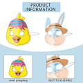 Miniatyrbilde 3 av 3: Groovy Party Dekorasjonssett med 9 Papirmasker for Barn - Maskerader, Purim, Halloween, Kostymefestgaver | Farm Jungel Dyre-tema