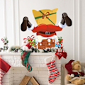 Miniatyrbild 3 av 4: Jultomte Väggdekaler för Julfest Dekoration Sovrum Vardagsrum