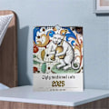 Miniatyrbilde 5 av 5: Middelalderkatt Kalender 2025 Merkelig Middelalderkatter Veggkalender 2025 Stygg Middelalderkatter Kalender 12 Måneder