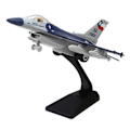 Miniatyrbilde 1 av 5: 1:100 F-16 Jagerfly Diecast Legering Jagerflymodell Med Stativ Blå