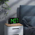 Miniatyrbild 2 av 5: Modern Digital Elektronisk Väckarklocka USB-Driven Spegeldisplay FM-Radio