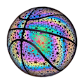 Miniatyrbillede 4 af 4: PU Glødende Basketball Træningsudstyr Gløder I Mørket Til Piger Drenge Stil I