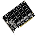 Miniatyrbild 1 av 5: Ph44 Nvme 4-diskskort Pci-e Raid-kort Signalklyvning Utbyggnadskort Nvme Raid Pcie 4.0 3.0 X16 Sp