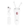Miniatyrbilde 3 av 3: USB-lading ansiktshårfjerner for kvinner, elektrisk epilator for ansiktshårfjerning, barbermaskin for ansiktet, ansiktsmassasje (roségull)
