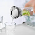 Miniatyrbillede 4 af 5: Vandkande 1,8l Høj Borosilikat Glasflaske Basic Vipbar Låg Lukning Kande